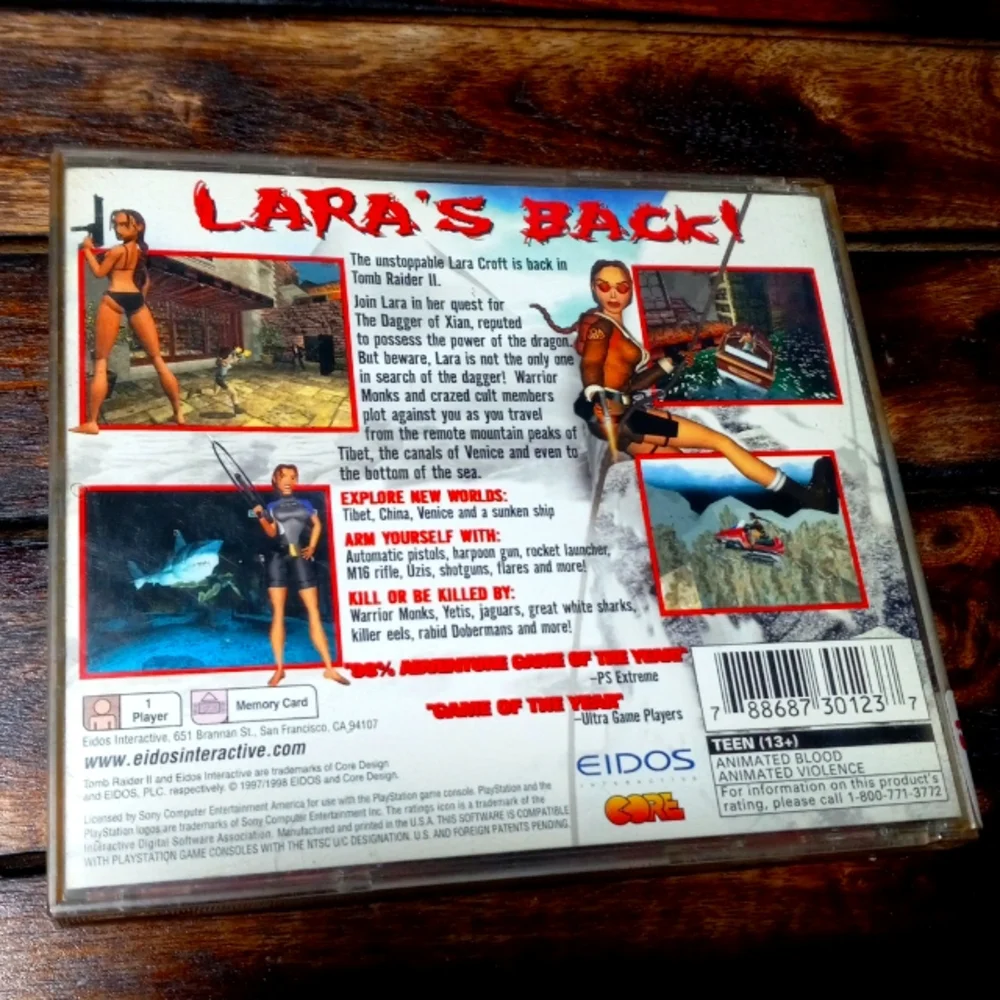 G-18 PS1 BLACK LABEL -Tomb Raider II starring Lara Croft game